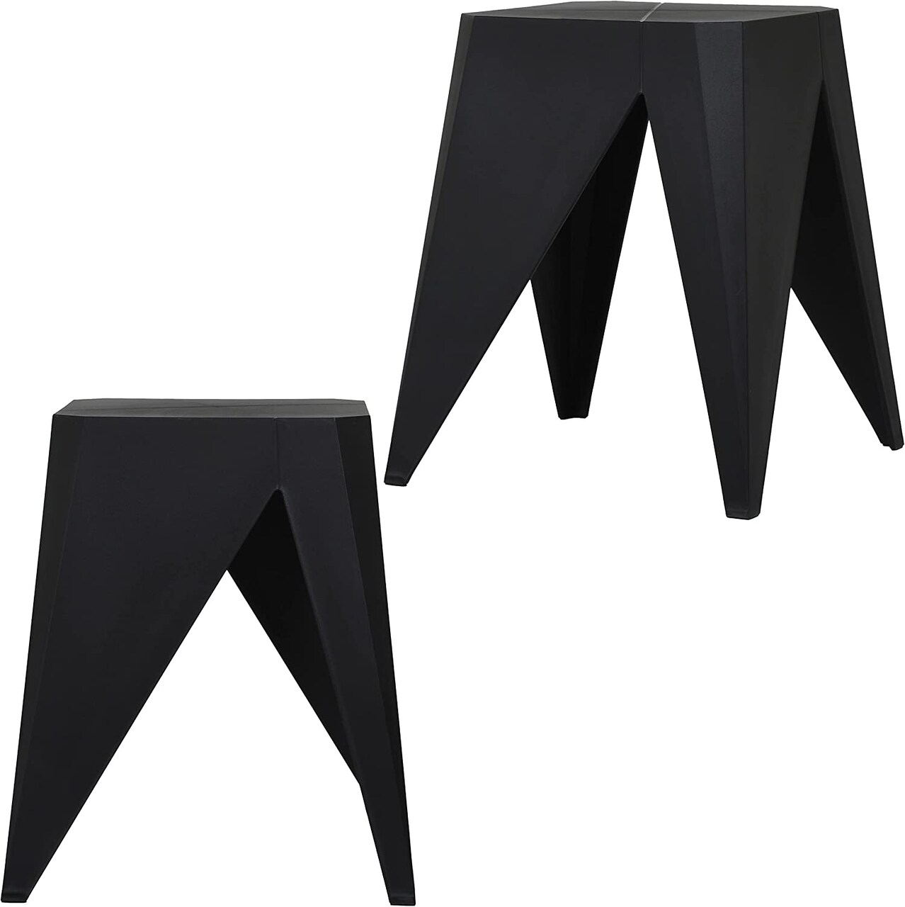 ISL Furnishings InterSpaceLiving Zuho Multi-USe Stool (2, Black)